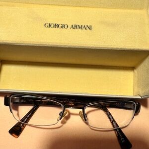 Vintage Giorgio Armani Optical Frames Half-Rim Metal